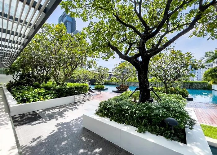 Near Bts L Sukhumvit L Pool And Garden L Sontana شقة بانكوك